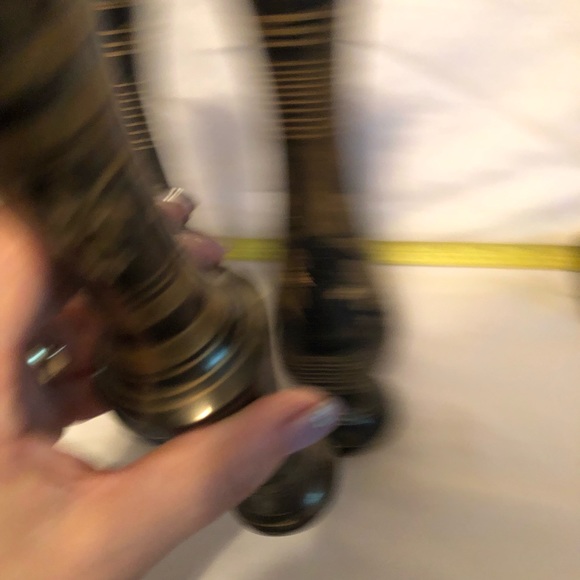 Black and brass vintage vases 3 - Picture 9 of 12